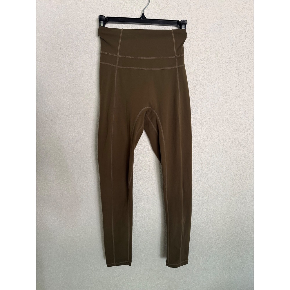 Ptula Julianne High Waisted Leggings Brown Medium Yoga Gym Tights